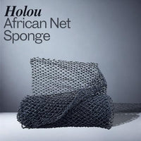 Holou African Net Sponge Authentic – Real Exfoliating Net Sponge with Knots for a Deep Clean – Body Wash Cloth for Smooth Skin, Back Scrubbing, Daily Shower Routine & Traditional Bathing