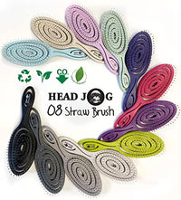 Head Jog 08 Paddle Brush Flexible Soft Pin Bristles, Detangling Wet Or Dry Hair. Gentle Brushing Hairbrush. Detangling Brush Curly & Wavy. (Monochrome). HairBrush For Fine hair