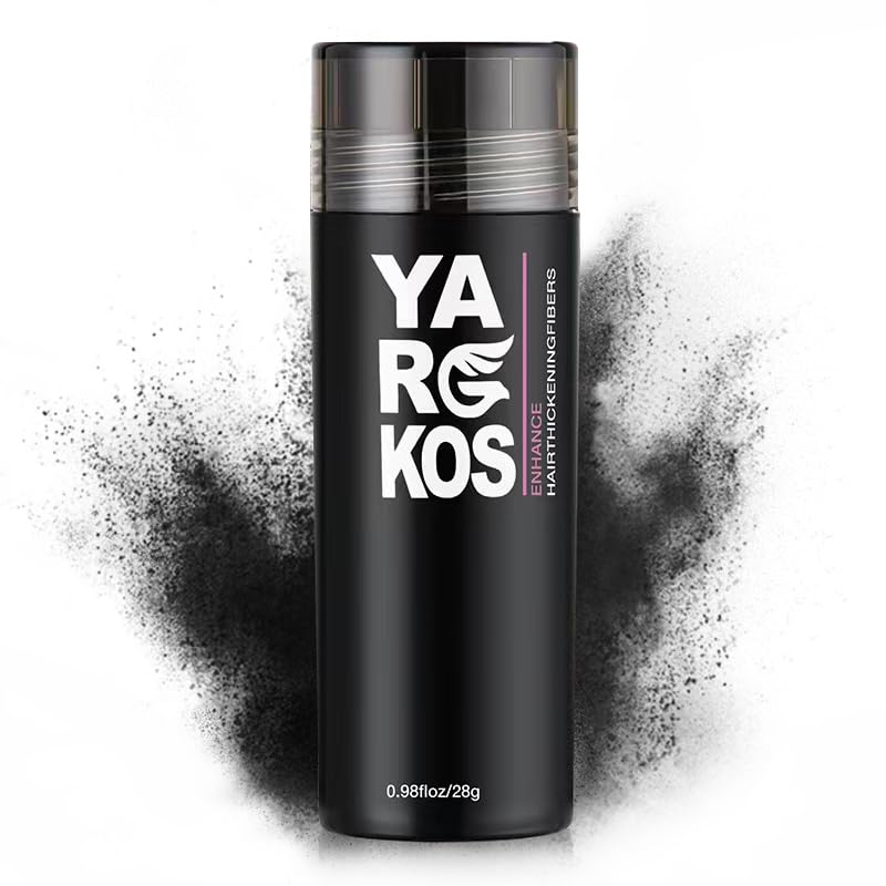 MIFANYO Instant Hair Thickening Fibers, Black, Hair Building Fibers for Conceals Hair Loss, Instantly Hairline Filler Powder for Thinning Hair, Women Root Touch Up, Men Bald Spot Cover Up