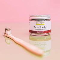 Banyan Botanicals Cinnamon Clove Tooth Powder – Ayurvedic Fluoride-Free Toothpaste Alternative with Miswak & Activated Charcoal (from Amla) – 0.75oz, 80+ Uses – Non GMO Sustainably Sourced Vegan