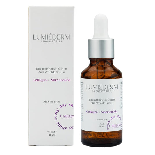 LUMIÉDERM LABORATORIES Niacinamide Anti-Wrinkle Serum with Collagen for Clear Glowing Skin, Anti Aging for Smoothing Fine Lines and Renew Skin Texture, Non-Greasy Formula, All Skin Types, 30 Ml