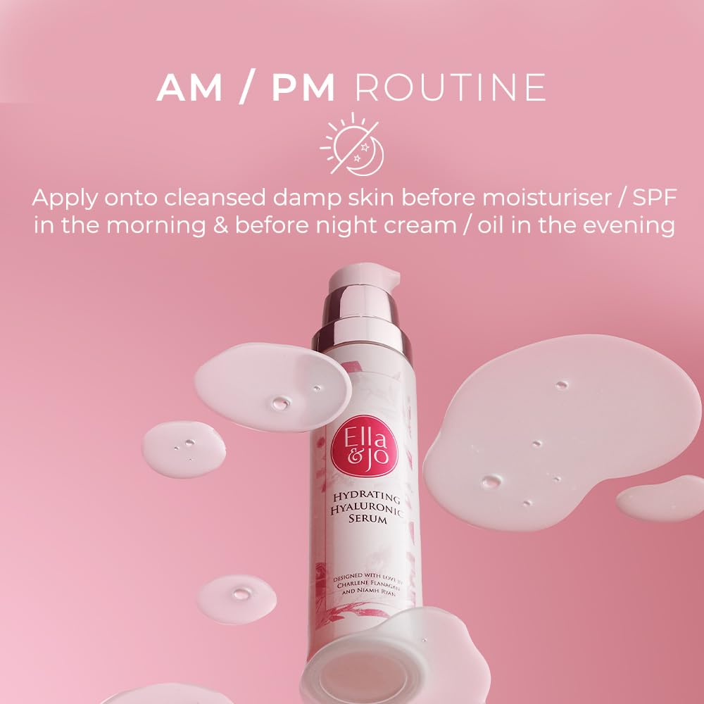 Ella & Jo Hydrating Hyaluronic Serum, Niacinamide & Matrixyl 3000, Firms, Plumps & Smooths Lines, Brightens, Anti-Aging Collagen Serum, All Skin Types