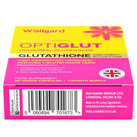 Wellgard Optiglut Liposomal Glutathione 2000µg - High Absorption Reduced L-Glutathione (GSH) - One-a-Day Vegan Capsules, 30 Capsules