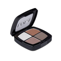 Lola Make Up by Perse Quad Eyeshadow Rich and Intense Colour High Coverage Matte and Satin Eyeshadow for Women,Vegan and Cruelty-Free Eye Makeup Cosmetic Palette for All Skin Types (Neutral Smokey)