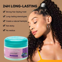 Sulayla Beauty Blueberry Edge Control Extra Hold, 150 grams, for Sleek Smooth Styles, with Jojoba Oil, Ginger Extract, Castor Oil, Biotin, Coconut Oil & Honey Extract