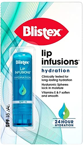 Blistex Lip Infusions Restore Lip Balm 2 Pack; Helps Soothe Dry and Chapped Lips; Coconut Oil and Natural Beeswax Infused Lip Care; Pack of 2, orange (Hydration 2 Pack)