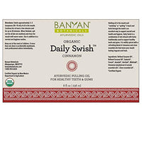 Banyan Botanicals Daily Swish Cinnamon – Organic Ayurvedic Oil Pulling Mouthwash with Coconut Oil – for Oral Health, Teeth, & Gums* – 8oz – Non GMO Sustainably Sourced Vegan