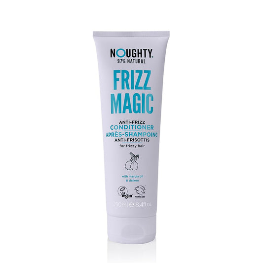 Noughty 97% Natural Frizz Magic Conditioner, Anti Frizz/Humidity Conditioning Formula for Frizzy, Curly and Wavy Hair, 97% Natural Sulphate Free Vegan Haircare for Smooth Control and Shine 250ml