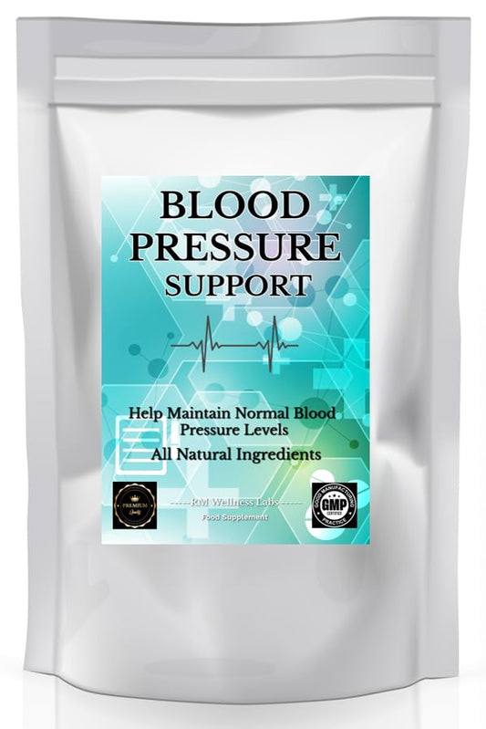 Blood Pressure Support - High Potency Natural Food Supplement Pills - 90 Day Supply