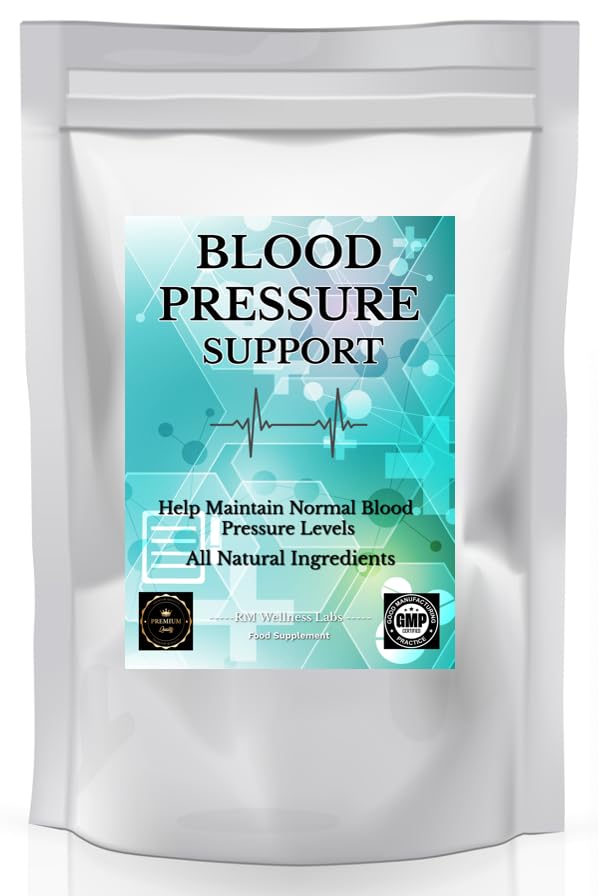 Generic Blood Pressure Support - High Potency Natural Food Supplement Pills - 90 Day Supply
