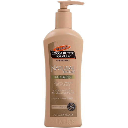 AA Merchant Palmer's Cocoa Butter Formula Natural Bronze Body Lotion with Vitamin E - Gradual Tanning Moisturizer, 250ml - Builds & Maintains a Natural Tan, Deep Hydration for All Skin Tones.