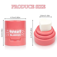 LOPHE Heart Stamp Blush, Stamp Blush with Heart Shaped Applicator, Air Cushion Blusher, Moisturizing Cheek Tint Blushers for Cheeks Make Up, Natural-Look Cheek Tint Set Long Lasting Makeup (#02)