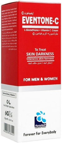 Pharmahealth Eventone-C L-Glutathione + Vitamin C Skin Darkness Treatment Anti-aging Wrinkleine lines treatment Youthful skin cream For Man and Woman