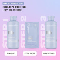 Lee Stafford Blue Pigment Toning Hair Treatments | Bleach Blondes Ice White Hot Shots - Power Dose Treatments, Corrects Brassy & Orange Tones, Great for Highlighted, Cool Hair, 4 x 15ml Doses