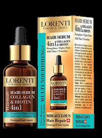 Lorenti Hair Serum Collagen Biotin 4 in 1 | Nourish & Thickening Oil | Damage Hair Repair Unisex 50ml