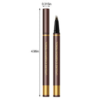 Apooliy Microblading Eyebrow Pen，Waterproof Eye Brow Pencils with 4 Fork Tip，Create Natural Hair-Like Brows, Last All-Day,Dark Brown