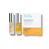 The Organic Pharmacy Antioxidant Duo Kit, 2x5ml - Skin barrier protection, Anti-ageing, Anti-pollution & Antioxidant, With ALA+DMAE+MSM, Cica, Ginseng, Carrot, Organic <99.8%