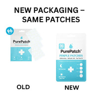 PurePatch Pimple Patches - 96 Hydrocolloid Spot Patches with Salicylic Acid & Tea Tree Oil, 3 Sizes, Night & Day Acne Treatment Pack, Ultra Thin Day & Thick Night, Easy Removal Perforated Sheets