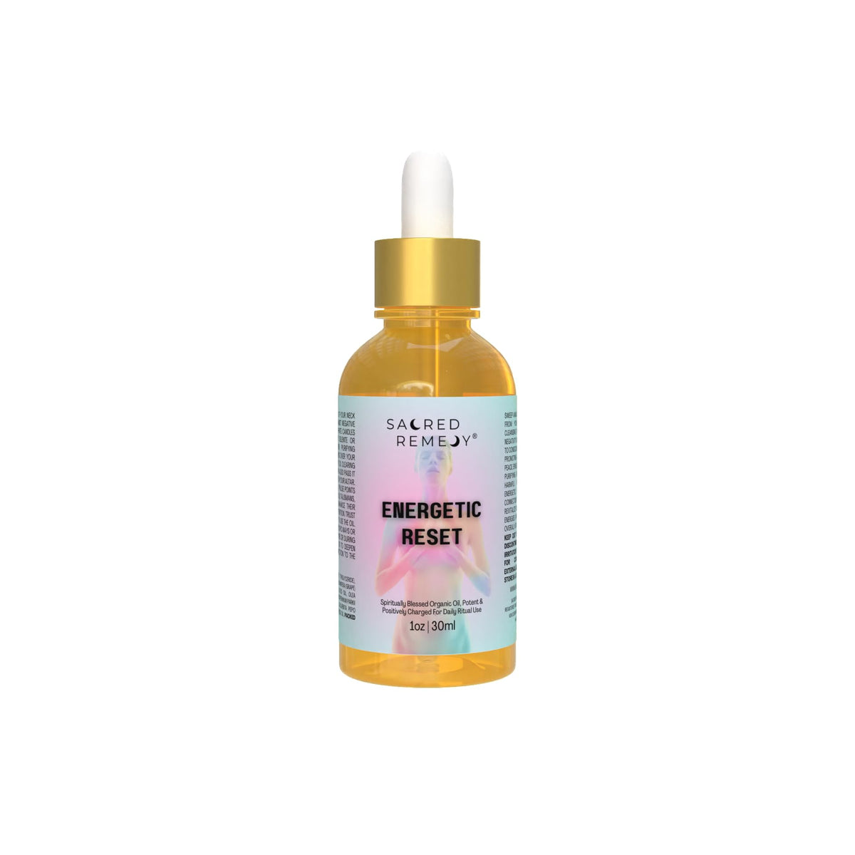 Sacred Remedy Energetic Reset Anointing Oil – Aura Cleansing & Protection Body Oil with Organic Jojoba & Shea, Infused with Citrus & Jasmine for Energy Healing & Positive Vibrations (1oz / 30ml)
