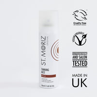 ST. MORIZ St Moriz Original Instant Tanning Mist in Medium | Fast Drying Vegan Fake Tan Mist | Instant Wash Off Guide Colour for a Golden Glow | Dermatologically Tested | Vegan | Cruelty Free | 150ml