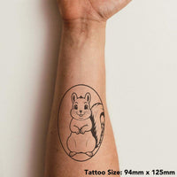 Azeeda 'Jolly Squirrel' Temporary Tattoo - Water Resistant, Skin-Safe, Non-Toxic Transfer (TO00078279)