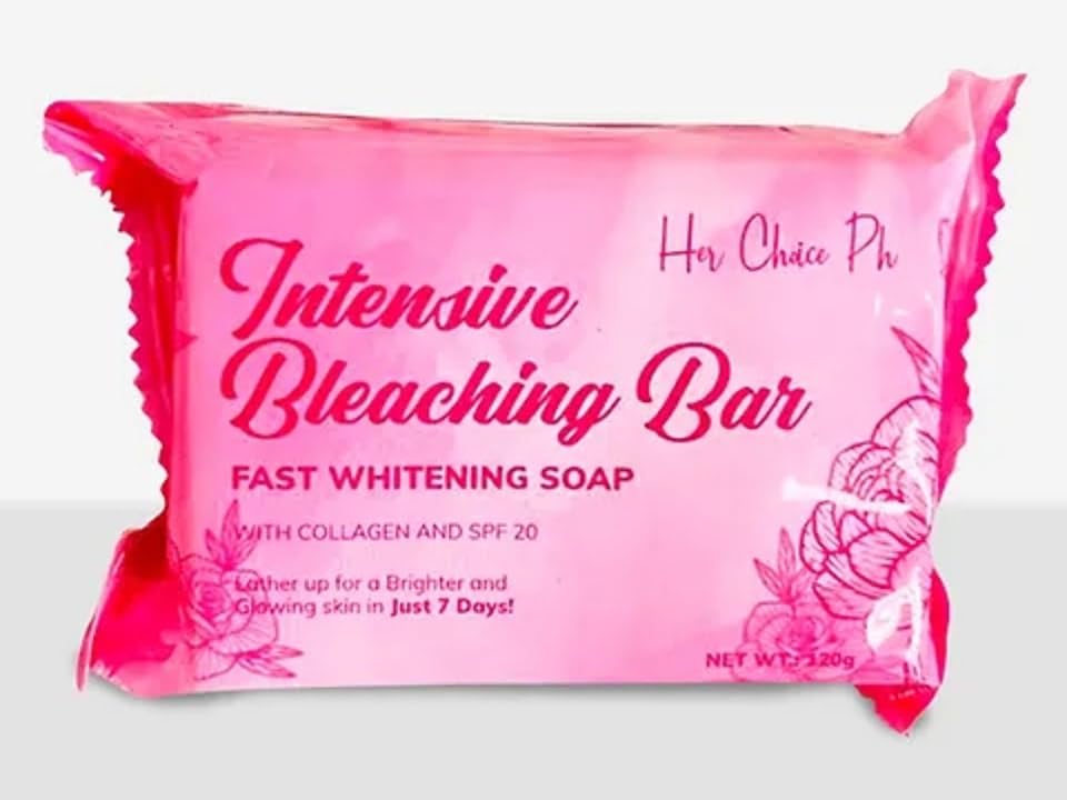2 BARS Herchoice Intensive Bleaching Bar, with Collagen and SPF 20, 120g