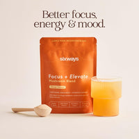 Sixways Lion's Mane Mushroom Powder, Mango, High Strength Lion's Mane, 30 Servings (150g), Sixways Focus & Elevate, Maca Root Mushroom Blend, Maca Root, Nootropics, Vitamin B12, Vegan