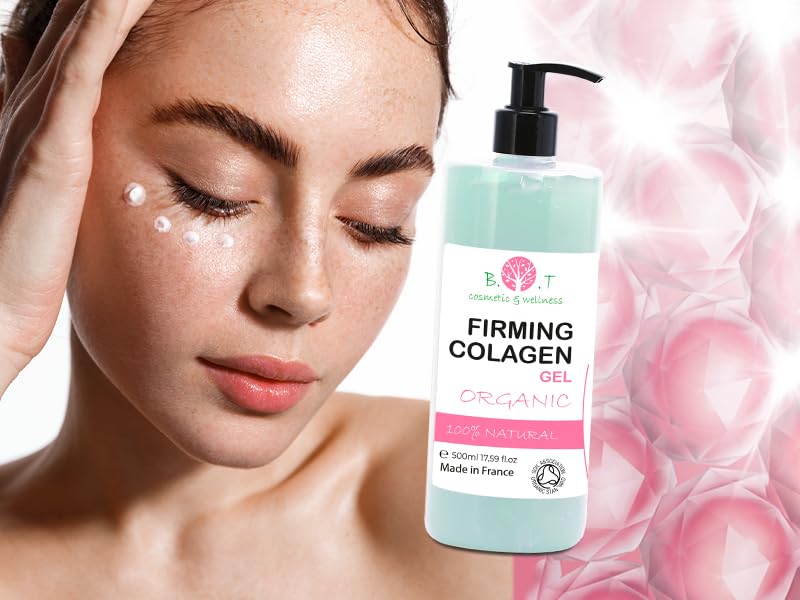 B.O.T cosmetic & wellness Bio-Active Collagen Gel Expert Formula All in One - Anti Aging Skincare for Men & Women Lifting Elastin Gel Acne Skin Booster Anti Stretch Marks Face & Body 200 Ml
