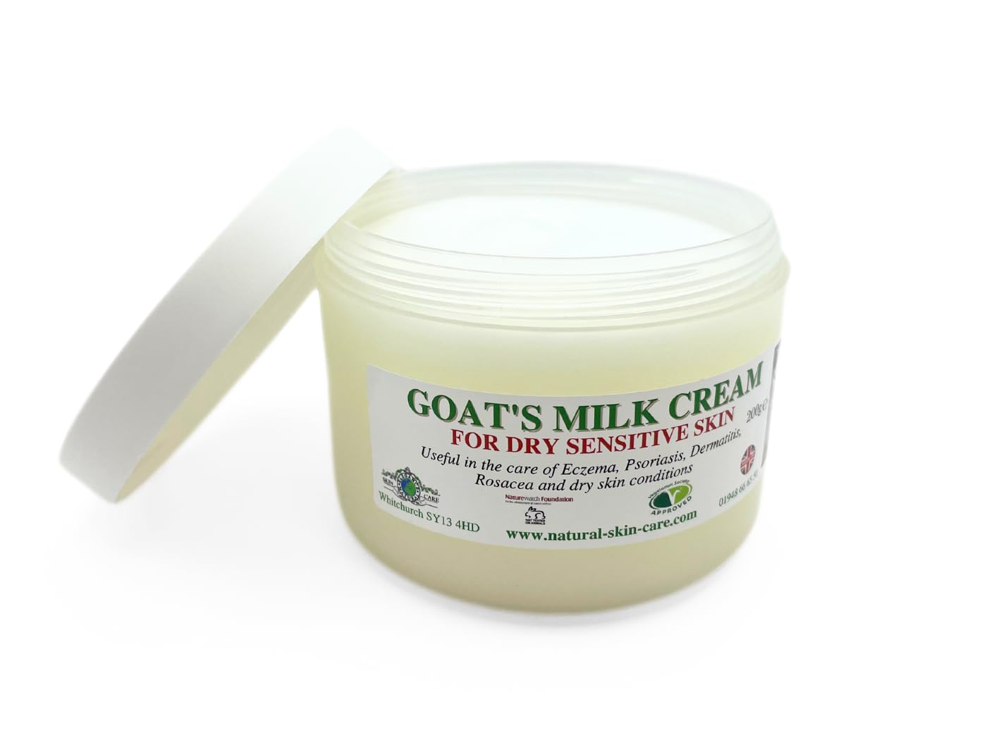 Goats Milk Moisturising Cream 200g by Elegance Natural Skin Care. Formulated for dry, sensitive skin. MULTI AWARD WINNING.