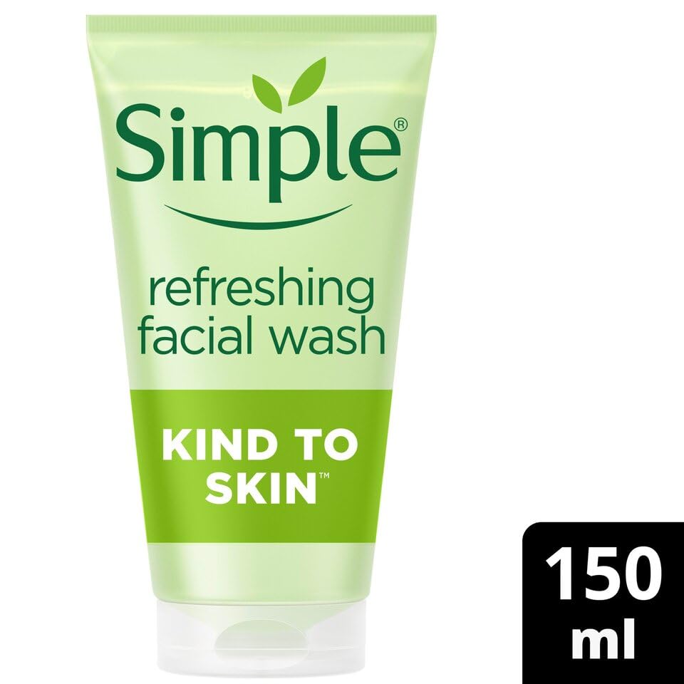 Aasram 3 x 150mL | Simple Kind to Skin Refreshing Face Wash Gel 150ml | Soap Free | for All Skin Types | 3 Pack
