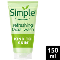 Aasram 3 x 150mL | Simple Kind to Skin Refreshing Face Wash Gel 150ml | Soap Free | for All Skin Types | 3 Pack