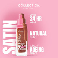 Collection Cosmetics Lasting Perfection Satin Foundation, Full Coverage, Anti-Ageing Effect, 24 Hour Wear, Contains Hyaluronic Acid, 27ml, Buttermilk Neutral