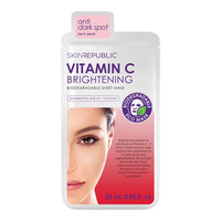 Skin Republic Vitamin C Brightening Sheet Face Mask | Helps Brighten and Even Skin Tone | For a Radiant Complexion | Made in Korea (Pack of 1)