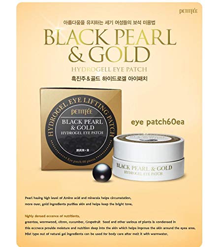 YOSEN PETITFEE Black Pearl Gold Hydrogel Eye Patch 60 pcs Eye Mask Ageless Sleep Mask Eye Patches Dark Circles Face Care Mask
