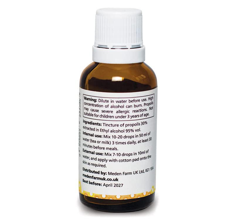 Meden Propolis Liquid 30% - 25ml - High Potency Extract of Propolis
