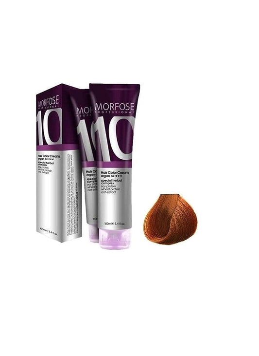 Morfose 10 Professional Hair Colour Cream 100 ml, No. 8.34 Light Copper Auburn