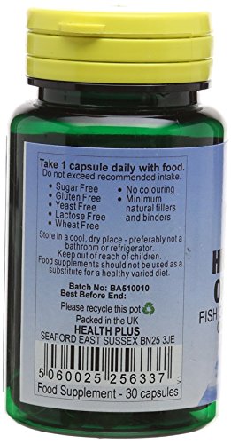 Health Plus High Potency Omega-3 EPA 1000mg (33:22) Fish Oil Supplement - 30 Capsules