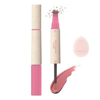 SHEBEEDO Freckle Blush Pen, 2-in-1 Natural Lifelike Light Brown Freckle Stamp & Soft Pink Liquid Blush for Sunkissed Look Makeup, Waterproof, Long-Lasting