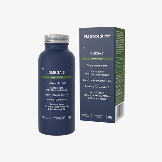Natroceutics Omega 3 Fortified Triglyceride Capsules, 60 Count, Sustainable Wild Alaskan Pollock, Contains Lutein, Zeaxanthin & K2