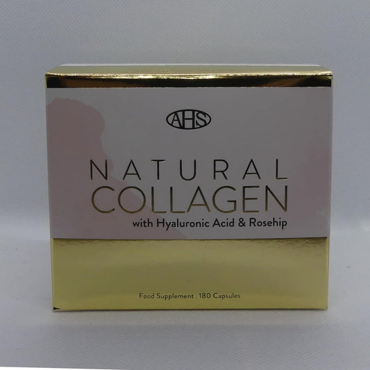 AHS Natural Collagen - Pack of 180 Capsules with Hyaluronic Acid and Rose Hip