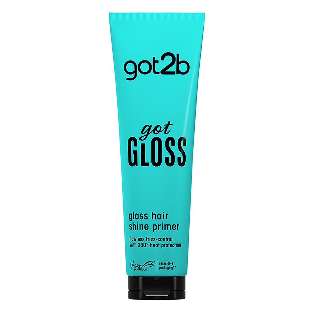 Got2B got2b GotGloss Shine Primer 150ml – Hair Smoothing Primer Cream, Gloss-Boosting Leave-In Styling Cream, Frizz Control, Heat Styling Prep for All Hair Types