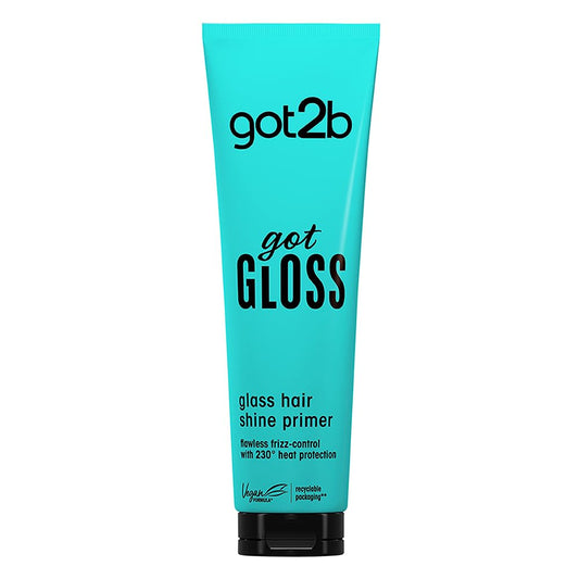 Got2B got2b GotGloss Shine Primer 150ml – Hair Smoothing Primer Cream, Gloss-Boosting Leave-In Styling Cream, Frizz Control, Heat Styling Prep for All Hair Types
