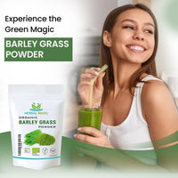 Herbal Magic Organic Barley Grass Powder, Delicious Addition for Smoothies, Milkshakes & Recipes, Natural Wholefood Ingredient, Free from Fillers & Preservatives-100g