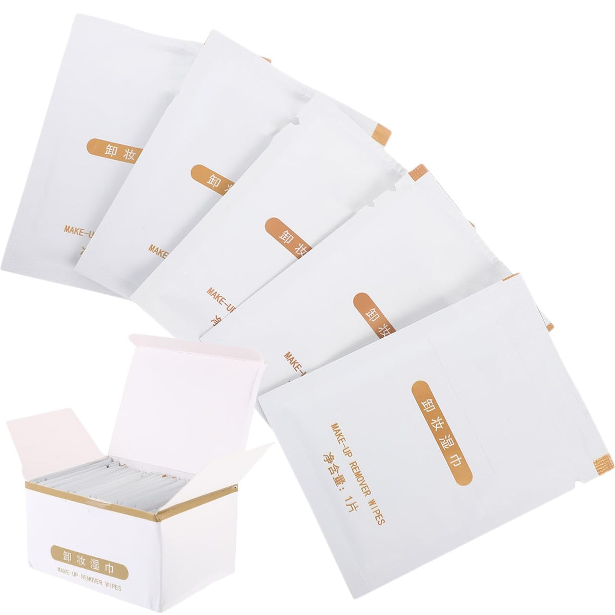 Lurrose Makeup Remover Wipes Bulk 25 Pcs Disposable Cleansing Towelettes with Moisturising Essence Individually Wrapped Face Wipes for Travel Daily Use Suitable for Oily Dry Skin