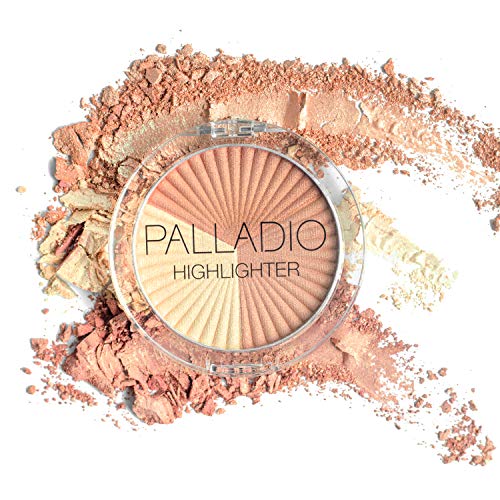 Palladio Sunkissed Highlighter, Creamy Soft Makeup Powder, Radiant Shades, Sculpts and Defines Facial Glow, Highlights, Achieves a Luminous Natural Glow, Long Lasting (Soulmate)
