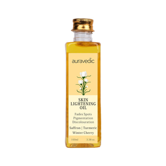 Auravedic Pam Herbals Skin Lightening Oil with Saffron, Turmeric and Winter Cherry 100 Ml
