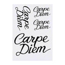 Azeeda 4 x 'Carpe Diem' Temporary Tattoos - Water Resistant, Skin-Safe, Non-Toxic Transfers, Mixed Sizes (TO00081170)