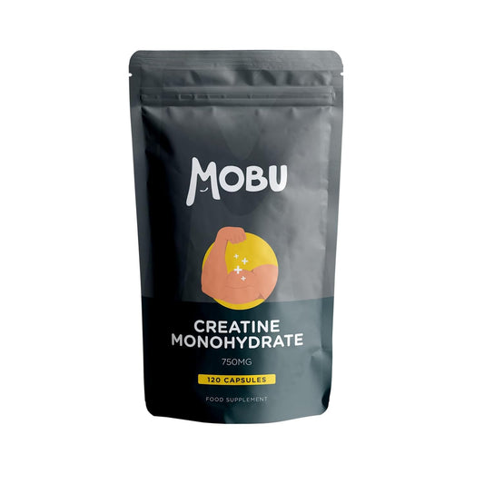 Creatine Capsules 3000mg - 120 Capsules - Boost Muscle Mass, Bulk & Strength - Pure Creatine Monohydrate - Supports Increased Energy & Performance - Pre Workout Supplement for Men & Women | MOBU UK
