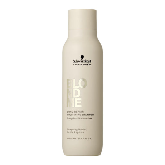 BlondMe Schwarzkopf Professional BLONDME Bond Repair Nourishing Shampoo Hair Shampoo Smoothing Almond Oil White Tea Deeply Nourishing Hydrating And Softening 300 ml