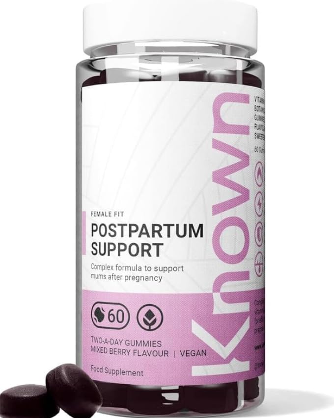 Known Postpartum Support Gummies – 1 Month Supply – Mixed Berry Flavour